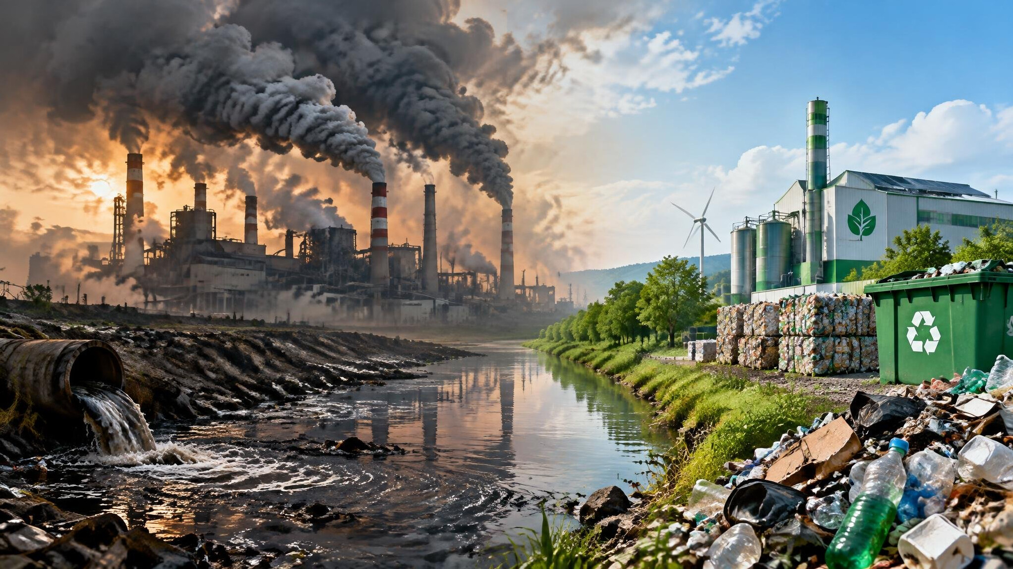polluted factory smoke